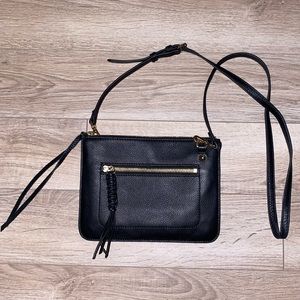 Vince Cameron Black Leather Crossbody Purse